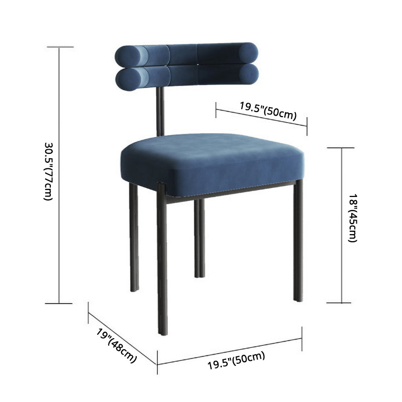 Glam Style Metal Chairs Sets Dining Room Kitchen Open Back Side Chairs Clearhalo ' kitchen&dining_furn' 'Dining Chairs' 'Dining Tables & Seating' 'dining_chair' 'furn' 'furn_dining_chair' 'Furniture' 'furniture_dining_chair' 'Kitchen & Dining Furniture' 'kitchen' 3574820