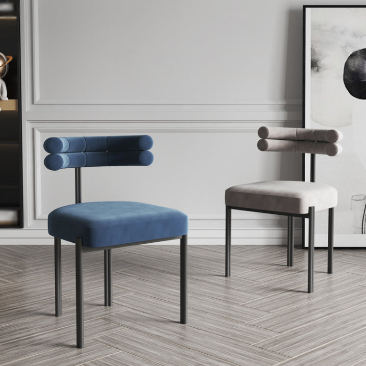 Glam Style Metal Chairs Sets Dining Room Kitchen Open Back Side Chairs Clearhalo ' kitchen&dining_furn' 'Dining Chairs' 'Dining Tables & Seating' 'dining_chair' 'furn' 'furn_dining_chair' 'Furniture' 'furniture_dining_chair' 'Kitchen & Dining Furniture' 'kitchen' 3574822