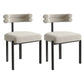 Glam Style Metal Chairs Sets Dining Room Kitchen Open Back Side Chairs Off-White 2 Piece Set Clearhalo ' kitchen&dining_furn' 'Dining Chairs' 'Dining Tables & Seating' 'dining_chair' 'furn' 'furn_dining_chair' 'Furniture' 'furniture_dining_chair' 'Kitchen & Dining Furniture' 'kitchen' 3574823