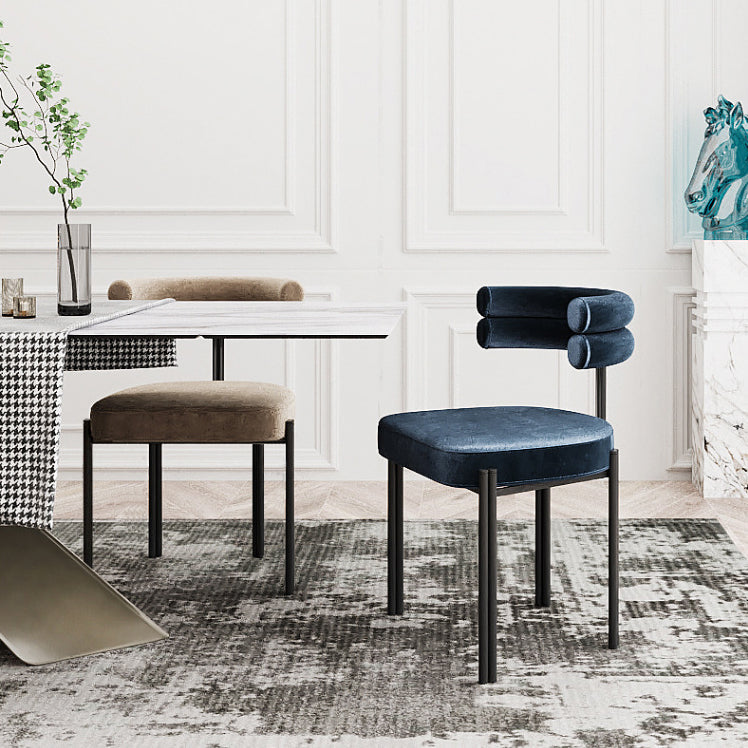 Glam Style Metal Chairs Sets Dining Room Kitchen Open Back Side Chairs Clearhalo ' kitchen&dining_furn' 'Dining Chairs' 'Dining Tables & Seating' 'dining_chair' 'furn' 'furn_dining_chair' 'Furniture' 'furniture_dining_chair' 'Kitchen & Dining Furniture' 'kitchen' 3574824