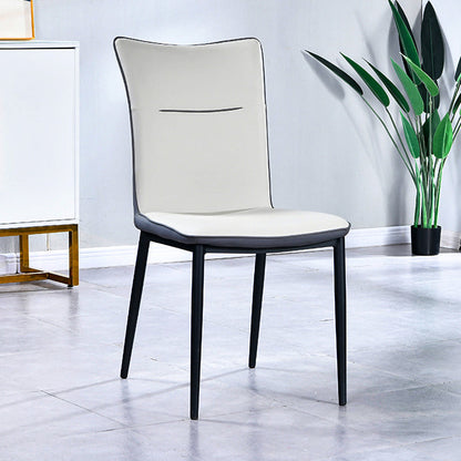 Home Scandinavian Side Chair Indoor Solid Back Metal Dining Room Chair Grey 1 Piece Clearhalo ' kitchen&dining_furn' 'Dining Chairs' 'Dining Tables & Seating' 'dining_chair' 'furn' 'furn_dining_chair' 'Furniture' 'furniture_dining_chair' 'Kitchen & Dining Furniture' 'kitchen' 3574829