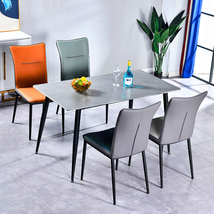 Home Scandinavian Side Chair Indoor Solid Back Metal Dining Room Chair Clearhalo ' kitchen&dining_furn' 'Dining Chairs' 'Dining Tables & Seating' 'dining_chair' 'furn' 'furn_dining_chair' 'Furniture' 'furniture_dining_chair' 'Kitchen & Dining Furniture' 'kitchen' 3574831