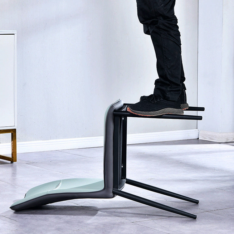 Home Scandinavian Side Chair Indoor Solid Back Metal Dining Room Chair Clearhalo ' kitchen&dining_furn' 'Dining Chairs' 'Dining Tables & Seating' 'dining_chair' 'furn' 'furn_dining_chair' 'Furniture' 'furniture_dining_chair' 'Kitchen & Dining Furniture' 'kitchen' 3574832