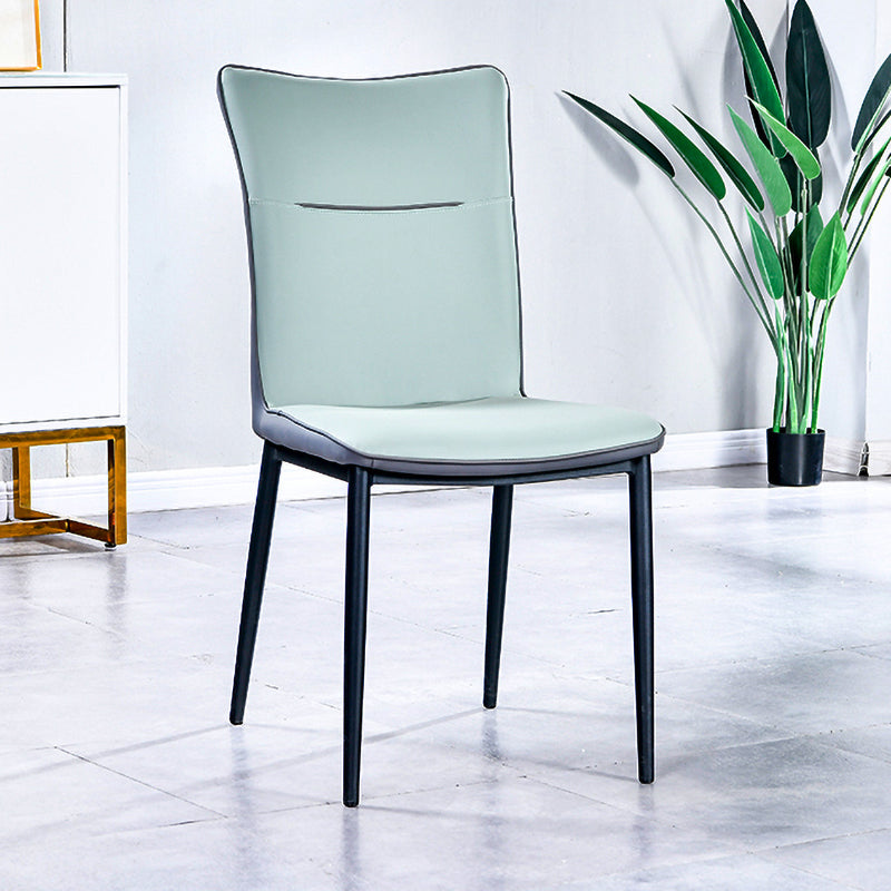 Home Scandinavian Side Chair Indoor Solid Back Metal Dining Room Chair Green 1 Piece Clearhalo ' kitchen&dining_furn' 'Dining Chairs' 'Dining Tables & Seating' 'dining_chair' 'furn' 'furn_dining_chair' 'Furniture' 'furniture_dining_chair' 'Kitchen & Dining Furniture' 'kitchen' 3574834