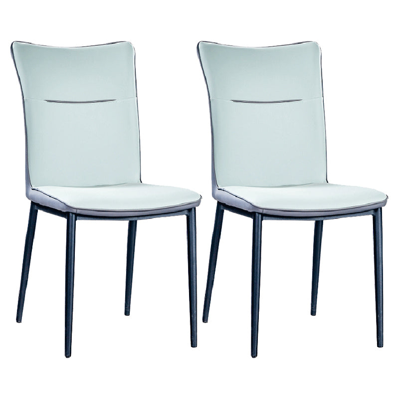Home Scandinavian Side Chair Indoor Solid Back Metal Dining Room Chair Green 2 Piece Set Clearhalo ' kitchen&dining_furn' 'Dining Chairs' 'Dining Tables & Seating' 'dining_chair' 'furn' 'furn_dining_chair' 'Furniture' 'furniture_dining_chair' 'Kitchen & Dining Furniture' 'kitchen' 3574836