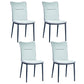 Home Scandinavian Side Chair Indoor Solid Back Metal Dining Room Chair Green 4 Piece Set Clearhalo ' kitchen&dining_furn' 'Dining Chairs' 'Dining Tables & Seating' 'dining_chair' 'furn' 'furn_dining_chair' 'Furniture' 'furniture_dining_chair' 'Kitchen & Dining Furniture' 'kitchen' 3574839