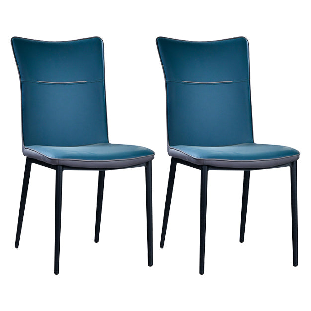 Home Scandinavian Side Chair Indoor Solid Back Metal Dining Room Chair Blackish Green 2 Piece Set Clearhalo ' kitchen&dining_furn' 'Dining Chairs' 'Dining Tables & Seating' 'dining_chair' 'furn' 'furn_dining_chair' 'Furniture' 'furniture_dining_chair' 'Kitchen & Dining Furniture' 'kitchen' 3574843