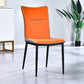 Home Scandinavian Side Chair Indoor Solid Back Metal Dining Room Chair Orange 1 Piece Clearhalo ' kitchen&dining_furn' 'Dining Chairs' 'Dining Tables & Seating' 'dining_chair' 'furn' 'furn_dining_chair' 'Furniture' 'furniture_dining_chair' 'Kitchen & Dining Furniture' 'kitchen' 3574846