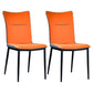 Home Scandinavian Side Chair Indoor Solid Back Metal Dining Room Chair Orange 2 Piece Set Clearhalo ' kitchen&dining_furn' 'Dining Chairs' 'Dining Tables & Seating' 'dining_chair' 'furn' 'furn_dining_chair' 'Furniture' 'furniture_dining_chair' 'Kitchen & Dining Furniture' 'kitchen' 3574848