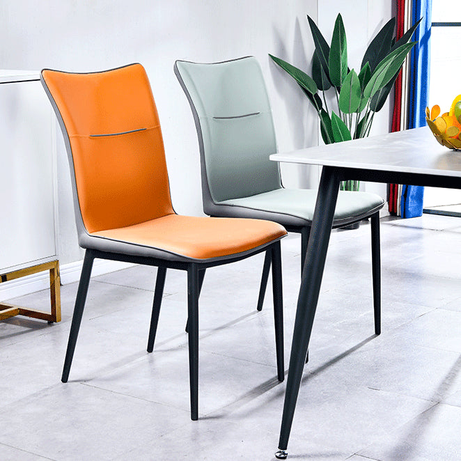 Home Scandinavian Side Chair Indoor Solid Back Metal Dining Room Chair Clearhalo ' kitchen&dining_furn' 'Dining Chairs' 'Dining Tables & Seating' 'dining_chair' 'furn' 'furn_dining_chair' 'Furniture' 'furniture_dining_chair' 'Kitchen & Dining Furniture' 'kitchen' 3574851