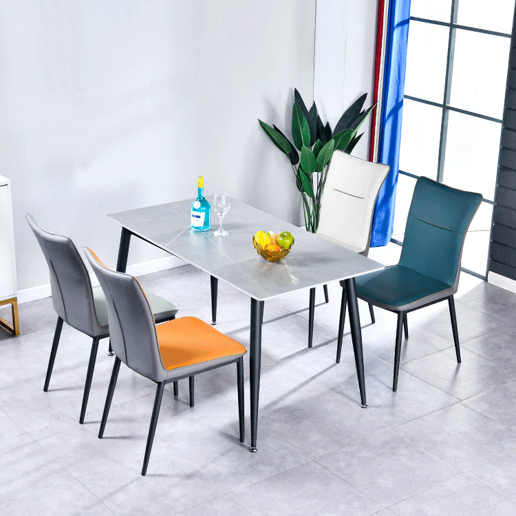 Home Scandinavian Side Chair Indoor Solid Back Metal Dining Room Chair Clearhalo ' kitchen&dining_furn' 'Dining Chairs' 'Dining Tables & Seating' 'dining_chair' 'furn' 'furn_dining_chair' 'Furniture' 'furniture_dining_chair' 'Kitchen & Dining Furniture' 'kitchen' 3574854