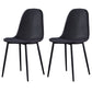 Glam Style Metal Side Chair Matte Finish Dining Chair for Dinning Room Black Black Set of 2 Clearhalo ' kitchen&dining_furn' 'Dining Chairs' 'Dining Tables & Seating' 'dining_chair' 'Furniture' 'furniture_dining_chair' 'Kitchen & Dining Furniture' 'kitchen' 3574857
