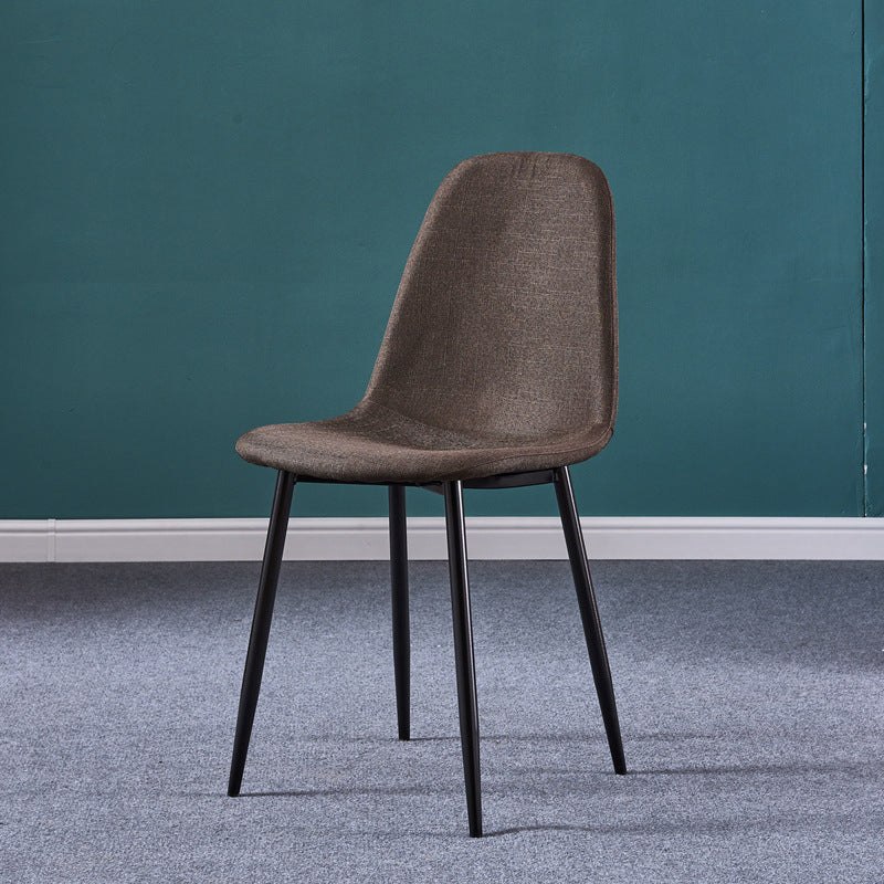 Glam Style Metal Side Chair Matte Finish Dining Chair for Dinning Room Brown Black 1 Piece Clearhalo ' kitchen&dining_furn' 'Dining Chairs' 'Dining Tables & Seating' 'dining_chair' 'Furniture' 'furniture_dining_chair' 'Kitchen & Dining Furniture' 'kitchen' 3574861