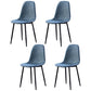 Glam Style Metal Side Chair Matte Finish Dining Chair for Dinning Room Blue Black Set of 4 Clearhalo ' kitchen&dining_furn' 'Dining Chairs' 'Dining Tables & Seating' 'dining_chair' 'Furniture' 'furniture_dining_chair' 'Kitchen & Dining Furniture' 'kitchen' 3574871