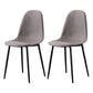 Glam Style Metal Side Chair Matte Finish Dining Chair for Dinning Room Khaki Black Set of 2 Clearhalo ' kitchen&dining_furn' 'Dining Chairs' 'Dining Tables & Seating' 'dining_chair' 'Furniture' 'furniture_dining_chair' 'Kitchen & Dining Furniture' 'kitchen' 3574873