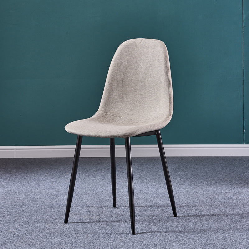 Glam Style Metal Side Chair Matte Finish Dining Chair for Dinning Room Beige Black 1 Piece Clearhalo ' kitchen&dining_furn' 'Dining Chairs' 'Dining Tables & Seating' 'dining_chair' 'Furniture' 'furniture_dining_chair' 'Kitchen & Dining Furniture' 'kitchen' 3574875