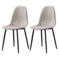 Glam Style Metal Side Chair Matte Finish Dining Chair for Dinning Room Beige Black Set of 2 Clearhalo ' kitchen&dining_furn' 'Dining Chairs' 'Dining Tables & Seating' 'dining_chair' 'Furniture' 'furniture_dining_chair' 'Kitchen & Dining Furniture' 'kitchen' 3574876