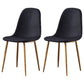 Glam Style Metal Side Chair Matte Finish Dining Chair for Dinning Room Black Natural Wood Set of 2 Clearhalo ' kitchen&dining_furn' 'Dining Chairs' 'Dining Tables & Seating' 'dining_chair' 'Furniture' 'furniture_dining_chair' 'Kitchen & Dining Furniture' 'kitchen' 3574879