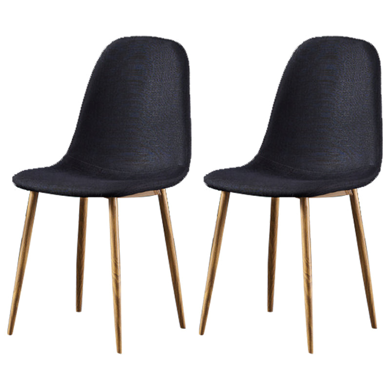 Glam Style Metal Side Chair Matte Finish Dining Chair for Dinning Room Black Natural Wood Set of 2 Clearhalo ' kitchen&dining_furn' 'Dining Chairs' 'Dining Tables & Seating' 'dining_chair' 'Furniture' 'furniture_dining_chair' 'Kitchen & Dining Furniture' 'kitchen' 3574879