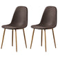 Glam Style Metal Side Chair Matte Finish Dining Chair for Dinning Room Brown Natural Wood Set of 2 Clearhalo ' kitchen&dining_furn' 'Dining Chairs' 'Dining Tables & Seating' 'dining_chair' 'Furniture' 'furniture_dining_chair' 'Kitchen & Dining Furniture' 'kitchen' 3574882
