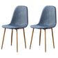 Glam Style Metal Side Chair Matte Finish Dining Chair for Dinning Room Blue Natural Wood Set of 2 Clearhalo ' kitchen&dining_furn' 'Dining Chairs' 'Dining Tables & Seating' 'dining_chair' 'Furniture' 'furniture_dining_chair' 'Kitchen & Dining Furniture' 'kitchen' 3574885