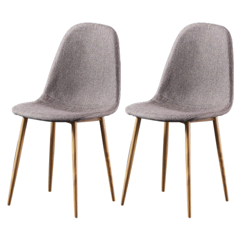Glam Style Metal Side Chair Matte Finish Dining Chair for Dinning Room Khaki Natural Wood Set of 2 Clearhalo ' kitchen&dining_furn' 'Dining Chairs' 'Dining Tables & Seating' 'dining_chair' 'Furniture' 'furniture_dining_chair' 'Kitchen & Dining Furniture' 'kitchen' 3574888