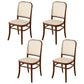 Modern Solid Wood Kitchen Dining Side Chair Opening Back Dining Side Chair Tan 4 Piece Set Clearhalo ' kitchen&dining_furn' 'Dining Chairs' 'Dining Tables & Seating' 'dining_chair' 'furn' 'furn_dining_chair' 'Furniture' 'furniture_dining_chair' 'Kitchen & Dining Furniture' 'kitchen' 3574901