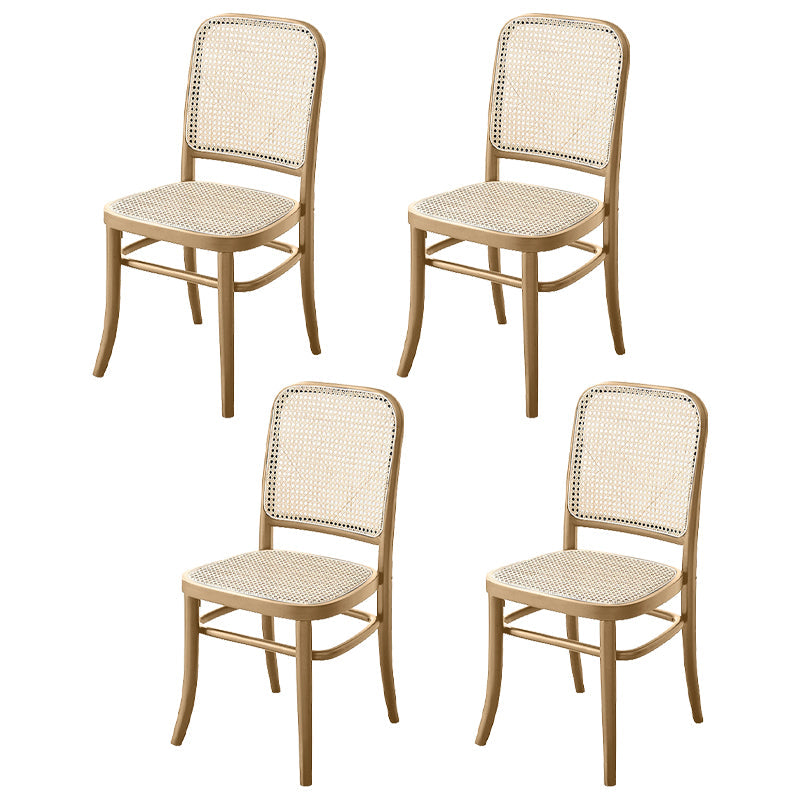 Modern Solid Wood Kitchen Dining Side Chair Opening Back Dining Side Chair Natural 4 Piece Set Clearhalo ' kitchen&dining_furn' 'Dining Chairs' 'Dining Tables & Seating' 'dining_chair' 'furn' 'furn_dining_chair' 'Furniture' 'furniture_dining_chair' 'Kitchen & Dining Furniture' 'kitchen' 3574908