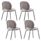 Upholstered Velvet Armless Dining Chairs Solid Back Side Chair with Metal Legs Light Gray 4 Piece Set Black Clearhalo ' kitchen&dining_furn' 'Dining Chairs' 'Dining Tables & Seating' 'dining_chair' 'furn' 'furn_dining_chair' 'Furniture' 'furniture_dining_chair' 'Kitchen & Dining Furniture' 'kitchen' 3574927