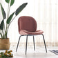 Upholstered Velvet Armless Dining Chairs Solid Back Side Chair with Metal Legs Dark Pink 1 Piece Black Clearhalo ' kitchen&dining_furn' 'Dining Chairs' 'Dining Tables & Seating' 'dining_chair' 'furn' 'furn_dining_chair' 'Furniture' 'furniture_dining_chair' 'Kitchen & Dining Furniture' 'kitchen' 3574935