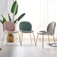 Upholstered Velvet Armless Dining Chairs Solid Back Side Chair with Metal Legs Clearhalo ' kitchen&dining_furn' 'Dining Chairs' 'Dining Tables & Seating' 'dining_chair' 'furn' 'furn_dining_chair' 'Furniture' 'furniture_dining_chair' 'Kitchen & Dining Furniture' 'kitchen' 3574936