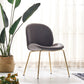 Upholstered Velvet Armless Dining Chairs Solid Back Side Chair with Metal Legs Dark Gray 1 Piece Brass Gold Clearhalo ' kitchen&dining_furn' 'Dining Chairs' 'Dining Tables & Seating' 'dining_chair' 'furn' 'furn_dining_chair' 'Furniture' 'furniture_dining_chair' 'Kitchen & Dining Furniture' 'kitchen' 3574949