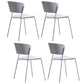 Contemporary Dining Chair Open Back Side Chair with Metal Legs for Home Use Grey Fabric 4 Piece Set Clearhalo ' kitchen&dining_furn' 'Dining Chairs' 'Dining Tables & Seating' 'dining_chair' 'furn' 'furn_dining_chair' 'Furniture' 'furniture_dining_chair' 'Kitchen & Dining Furniture' 'kitchen' 3574978