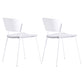 Contemporary Dining Chair Open Back Side Chair with Metal Legs for Home Use White Fabric 2 Piece Set Clearhalo ' kitchen&dining_furn' 'Dining Chairs' 'Dining Tables & Seating' 'dining_chair' 'furn' 'furn_dining_chair' 'Furniture' 'furniture_dining_chair' 'Kitchen & Dining Furniture' 'kitchen' 3574982
