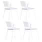 Contemporary Dining Chair Open Back Side Chair with Metal Legs for Home Use White Fabric 4 Piece Set Clearhalo ' kitchen&dining_furn' 'Dining Chairs' 'Dining Tables & Seating' 'dining_chair' 'furn' 'furn_dining_chair' 'Furniture' 'furniture_dining_chair' 'Kitchen & Dining Furniture' 'kitchen' 3574984