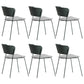 Contemporary Dining Chair Open Back Side Chair with Metal Legs for Home Use Green Fabric 6 Piece Set Clearhalo ' kitchen&dining_furn' 'Dining Chairs' 'Dining Tables & Seating' 'dining_chair' 'furn' 'furn_dining_chair' 'Furniture' 'furniture_dining_chair' 'Kitchen & Dining Furniture' 'kitchen' 3574996