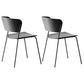Contemporary Dining Chair Open Back Side Chair with Metal Legs for Home Use Black Metal 2 Piece Set Clearhalo ' kitchen&dining_furn' 'Dining Chairs' 'Dining Tables & Seating' 'dining_chair' 'furn' 'furn_dining_chair' 'Furniture' 'furniture_dining_chair' 'Kitchen & Dining Furniture' 'kitchen' 3574997