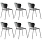 Contemporary Dining Chair Open Back Side Chair with Metal Legs for Home Use Black Metal 6 Piece Set Clearhalo ' kitchen&dining_furn' 'Dining Chairs' 'Dining Tables & Seating' 'dining_chair' 'furn' 'furn_dining_chair' 'Furniture' 'furniture_dining_chair' 'Kitchen & Dining Furniture' 'kitchen' 3574999