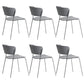 Contemporary Dining Chair Open Back Side Chair with Metal Legs for Home Use Grey Metal 6 Piece Set Clearhalo ' kitchen&dining_furn' 'Dining Chairs' 'Dining Tables & Seating' 'dining_chair' 'furn' 'furn_dining_chair' 'Furniture' 'furniture_dining_chair' 'Kitchen & Dining Furniture' 'kitchen' 3575002