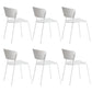 Contemporary Dining Chair Open Back Side Chair with Metal Legs for Home Use White Metal 6 Piece Set Clearhalo ' kitchen&dining_furn' 'Dining Chairs' 'Dining Tables & Seating' 'dining_chair' 'furn' 'furn_dining_chair' 'Furniture' 'furniture_dining_chair' 'Kitchen & Dining Furniture' 'kitchen' 3575005