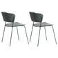 Contemporary Dining Chair Open Back Side Chair with Metal Legs for Home Use Green Metal 2 Piece Set Clearhalo ' kitchen&dining_furn' 'Dining Chairs' 'Dining Tables & Seating' 'dining_chair' 'furn' 'furn_dining_chair' 'Furniture' 'furniture_dining_chair' 'Kitchen & Dining Furniture' 'kitchen' 3575009