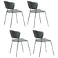 Contemporary Dining Chair Open Back Side Chair with Metal Legs for Home Use Green Metal 4 Piece Set Clearhalo ' kitchen&dining_furn' 'Dining Chairs' 'Dining Tables & Seating' 'dining_chair' 'furn' 'furn_dining_chair' 'Furniture' 'furniture_dining_chair' 'Kitchen & Dining Furniture' 'kitchen' 3575010