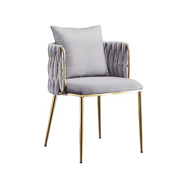 Scandinavian Bedroom Velvet Side Chair Light Color Solid Back Dining Chair Light Gray 1 Piece Clearhalo ' kitchen&dining_furn' 'Dining Chairs' 'Dining Tables & Seating' 'dining_chair' 'furn' 'furn_dining_chair' 'Furniture' 'furniture_dining_chair' 'Kitchen & Dining Furniture' 'kitchen' 3575013