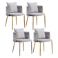 Scandinavian Bedroom Velvet Side Chair Light Color Solid Back Dining Chair Light Gray 4 Piece Set Clearhalo ' kitchen&dining_furn' 'Dining Chairs' 'Dining Tables & Seating' 'dining_chair' 'furn' 'furn_dining_chair' 'Furniture' 'furniture_dining_chair' 'Kitchen & Dining Furniture' 'kitchen' 3575016