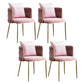 Scandinavian Bedroom Velvet Side Chair Light Color Solid Back Dining Chair Pink 4 Piece Set Clearhalo ' kitchen&dining_furn' 'Dining Chairs' 'Dining Tables & Seating' 'dining_chair' 'furn' 'furn_dining_chair' 'Furniture' 'furniture_dining_chair' 'Kitchen & Dining Furniture' 'kitchen' 3575020
