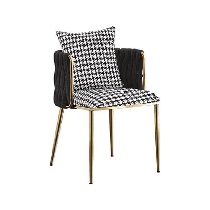Scandinavian Bedroom Velvet Side Chair Light Color Solid Back Dining Chair Black White 1 Piece Clearhalo ' kitchen&dining_furn' 'Dining Chairs' 'Dining Tables & Seating' 'dining_chair' 'furn' 'furn_dining_chair' 'Furniture' 'furniture_dining_chair' 'Kitchen & Dining Furniture' 'kitchen' 3575021