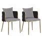 Scandinavian Bedroom Velvet Side Chair Light Color Solid Back Dining Chair Black White 2 Piece Set Clearhalo ' kitchen&dining_furn' 'Dining Chairs' 'Dining Tables & Seating' 'dining_chair' 'furn' 'furn_dining_chair' 'Furniture' 'furniture_dining_chair' 'Kitchen & Dining Furniture' 'kitchen' 3575022