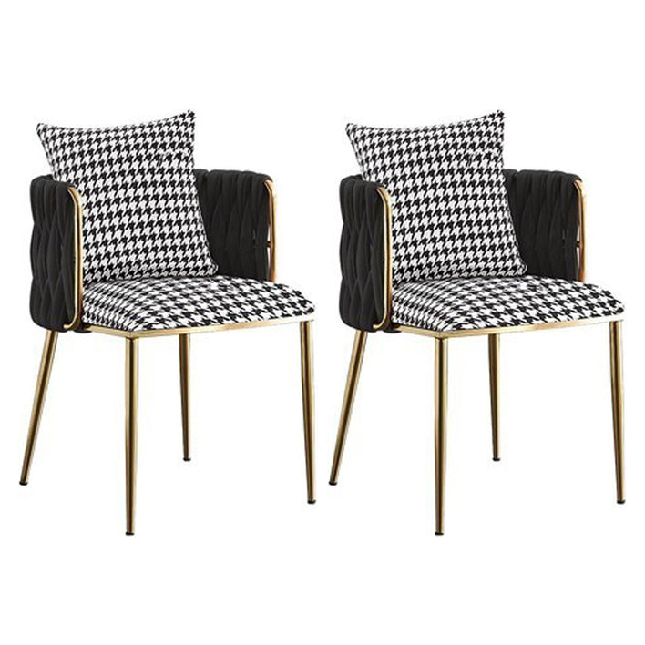 Scandinavian Bedroom Velvet Side Chair Light Color Solid Back Dining Chair Black White 2 Piece Set Clearhalo ' kitchen&dining_furn' 'Dining Chairs' 'Dining Tables & Seating' 'dining_chair' 'furn' 'furn_dining_chair' 'Furniture' 'furniture_dining_chair' 'Kitchen & Dining Furniture' 'kitchen' 3575022