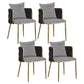 Scandinavian Bedroom Velvet Side Chair Light Color Solid Back Dining Chair Black White 4 Piece Set Clearhalo ' kitchen&dining_furn' 'Dining Chairs' 'Dining Tables & Seating' 'dining_chair' 'furn' 'furn_dining_chair' 'Furniture' 'furniture_dining_chair' 'Kitchen & Dining Furniture' 'kitchen' 3575024
