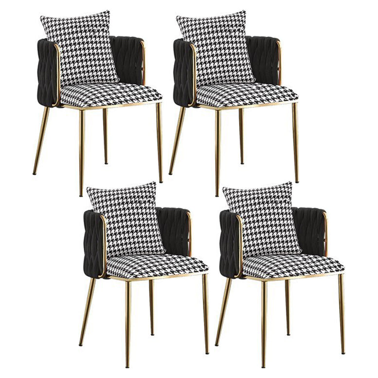 Scandinavian Bedroom Velvet Side Chair Light Color Solid Back Dining Chair Black White 4 Piece Set Clearhalo ' kitchen&dining_furn' 'Dining Chairs' 'Dining Tables & Seating' 'dining_chair' 'furn' 'furn_dining_chair' 'Furniture' 'furniture_dining_chair' 'Kitchen & Dining Furniture' 'kitchen' 3575024